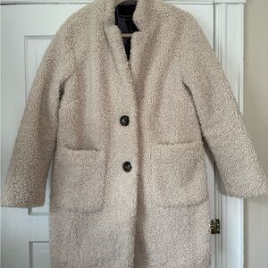 Banana Republic Beige Teddy Coat